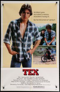 6g858 TEX 1sh '82 young Matt Dillon, Meg Tilly & Emilio Estevez, from S.E. Hinton's novel!