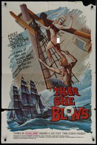 6g860 THAR SHE BLOWS 1sh '69 a story of men and women who GO DOWN to the sea in ships!