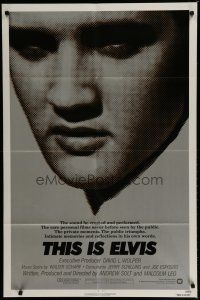 6g868 THIS IS ELVIS 1sh '81 Elvis Presley rock 'n' roll biography, portrait of The King!
