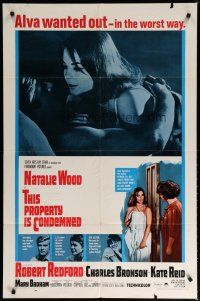 6g870 THIS PROPERTY IS CONDEMNED 1sh '66 call Natalie Wood what you want & do what you will!