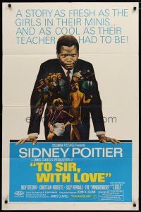 6g891 TO SIR, WITH LOVE 1sh '67 Sidney Poitier, Lulu, directed by James Clavell!