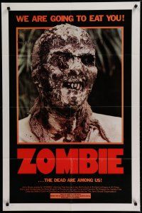 6g999 ZOMBIE 1sh '79 Zombi 2, Lucio Fulci classic, gross c/u of undead, we are going to eat you!