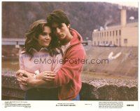 6h158 ALL THE RIGHT MOVES color 11x14 still #7 '83 romantic c/u of young Tom Cruise & Lea Thompson!