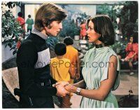 6h549 LOGAN'S RUN color 11x14 still '76 great close up of Michael York & Jenny Agutter with ankh!