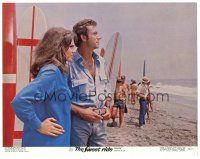 6h854 SWEET RIDE 11x14 still '68 c/u of sexy Jacqueline Bisset & Franciosa on beach with surfers!