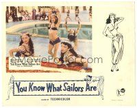 6h991 YOU KNOW WHAT SAILORS ARE English LC '54 sexy English harem girls in inset & border art!