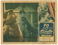 6h142 13 GHOSTS LC #2 '60 William Castle, great close up of monster approaching terrified girl!