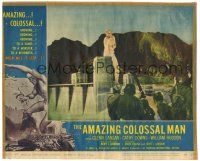 6h160 AMAZING COLOSSAL MAN LC #1 '57 Bert I. Gordon, special fx image of giant man at Hoover Dam!