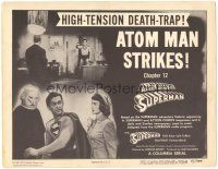 6h010 ATOM MAN VS SUPERMAN chapter 12 TC '50 DC serial, 2 different images of Kirk Alyn in costume!
