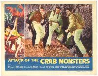 6h175 ATTACK OF THE CRAB MONSTERS LC '57 Russell Johnson, Richard Garland & another trapped!