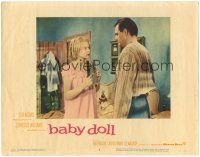 6h179 BABY DOLL LC #8 '57 Elia Kazan, troubled teen Carroll Baker shows photo to Karl Malden!