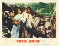 6h193 BHOWANI JUNCTION LC #5 '55 sexy Ava Gardner & Bill Travers aid survivors of train wreck!