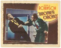 6h220 BROTHER ORCHID LC '40 c/u of tough Edward G Robinson taking a swing at Humphrey Bogart!