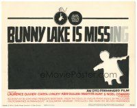 6h019 BUNNY LAKE IS MISSING TC '65 directed by Otto Preminger, cool Saul Bass title art!