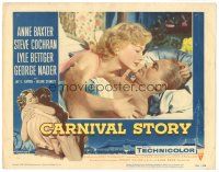 6h233 CARNIVAL STORY LC #6 '54 close up of sexy Anne Baxter in bed with Lyle Bettger!