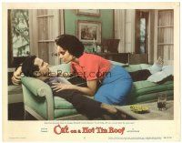 6h237 CAT ON A HOT TIN ROOF LC #3 '58 Elizabeth Taylor tells Paul Newman they share the same cage!