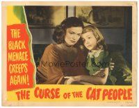 6h274 CURSE OF THE CAT PEOPLE LC '44 Robert Wise, close up of Simone Simon & Ann Carter!