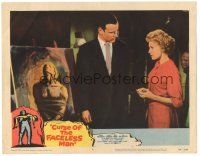 6h275 CURSE OF THE FACELESS MAN LC #4 '58 Elaine Edwards & Richard Anderson next to creepy painting!