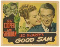 6h396 GOOD SAM LC #3 '48 extreme close up of Gary Cooper & happy Ann Sheridan!