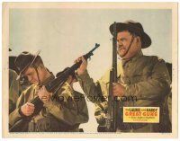 6h405 GREAT GUNS LC '41 Stan Laurel falls asleep in formation & his gun's pointed at Oliver Hardy!