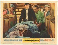 6h419 HANGING TREE LC #7 '59 Gary Cooper, Ben Piazza & Karl Swenson are shocked to see wounded guy!