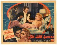 6h485 IT'S ALL YOURS LC '37 sexy blonde Madeleine Carroll & Francis Lederer holding her shoes!