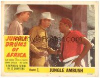 6h502 JUNGLE DRUMS OF AFRICA chapter 1 LC #8 '52 Clayton Moore talks to wounded native man!