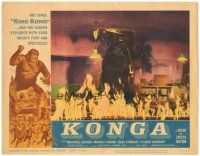 6h510 KONGA LC #5 '61 great close up of the giant angry ape inside burning building!