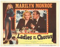 6h514 LADIES OF THE CHORUS LC R52 close up of smiling Marilyn Monroe being romanced by Rand Brooks!