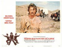 6h537 LITTLE BIG MAN LC #6 '71 close up of Dustin Hoffman with torn shirt & mustache, Arthur Penn