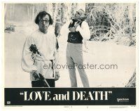 6h558 LOVE & DEATH LC #8 '75 Woody Allen smirks after winning duel with Harold Gould!