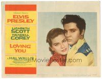 6h571 LOVING YOU LC #3 '57 best romantic close up of Elvis Presley & pretty Dolores Hart!