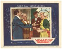 6h572 LULLABY OF BROADWAY LC #4 '51 excited Doris Day with Gene Nelson, S.Z. Sakall & De Wolfe!