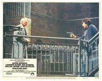 6h593 MARATHON MAN LC #6 '76 Dustin Hoffman confronting Laurence Olivier in sewer, Schlesinger