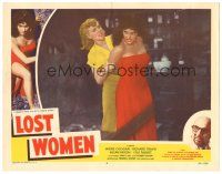 6h608 MESA OF LOST WOMEN LC #4 '52 great close up of sexy girls catfighting, Lost Women!