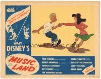 6h627 MUSIC LAND LC #8 '55 Walt Disney, great cartoon image of 1940s teens dancing!