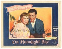 6h657 ON MOONLIGHT BAY LC #5 '51 great c/u of Gordon MacRae serenading pretty Doris Day!