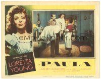 6h671 PAULA LC #6 '52 maid talks to Kent Smith carrying pretty smiling Loretta Young!