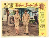 6h674 PERFECT FURLOUGH LC #6 '58 full-length Tony Curtis & sexy Janet Leigh both in uniform!