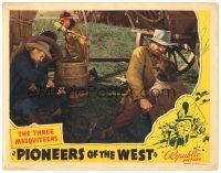 6h685 PIONEERS OF THE WEST LC '40 great image of Native American Indian with bow & arrow!