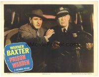 6h693 PRISON WARDEN LC #4 '49 Warner Baxter riding in car with policeman Edgar Dearing!