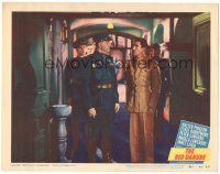 6h717 RED DANUBE LC #4 '49 Peter Lawford in uniform talks to Louis Calhern and others in hallway!