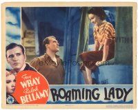6h737 ROAMING LADY LC '36 sexy Fay Wray smiles at Ralph Bellamy who wants her to get down!