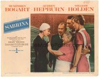 6h751 SABRINA LC #6 '54 the staff at the mansion are impressed by beautiful Audrey Hepburn!