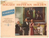 6h752 SABRINA LC #7 '54 Humphrey Bogart & William Holden with parents by family portrait!