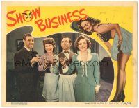 6h796 SHOW BUSINESS LC '44 Eddie Cantor, Constance Moore, George Murphy & Joan Davis toasting!