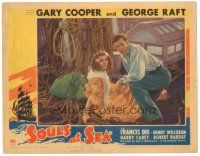 6h820 SOULS AT SEA LC '37 Gary Cooper helps pretty Frances Dee sitting on rope on ship's deck!
