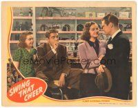 6h856 SWING THAT CHEER LC '38 Tom Brown, Robert Wilcox & Constance Moore at soda counter!
