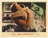 6h864 TEA & SYMPATHY LC #3 '56 John Kerr throws himself into the sympathetic arms of Deborah Kerr!