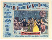 6h878 THERE'S NO BUSINESS LIKE SHOW BUSINESS LC #5 '54 Marilyn Monroe & other top cast in line-up!